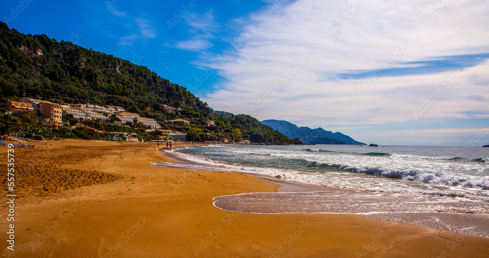 Kontogialos beach,  island of Greece - Corfu (Kerkyra) , Europe...exclusive- this image is sold only on Adobe stock