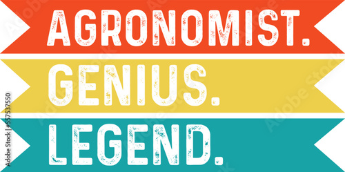 AGRONOMIST GENIUS LEGEND TYPOGRAPHY DESIGN