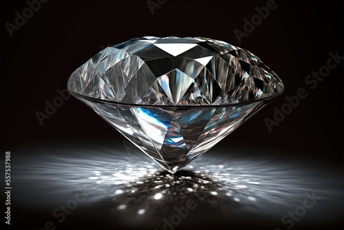 illustration of a one perfect big diamond gemstone