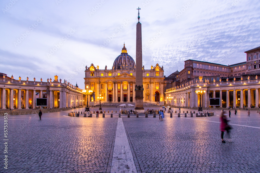 An almost empty St. Peter's Square, Vatican City during Covid pandemic
