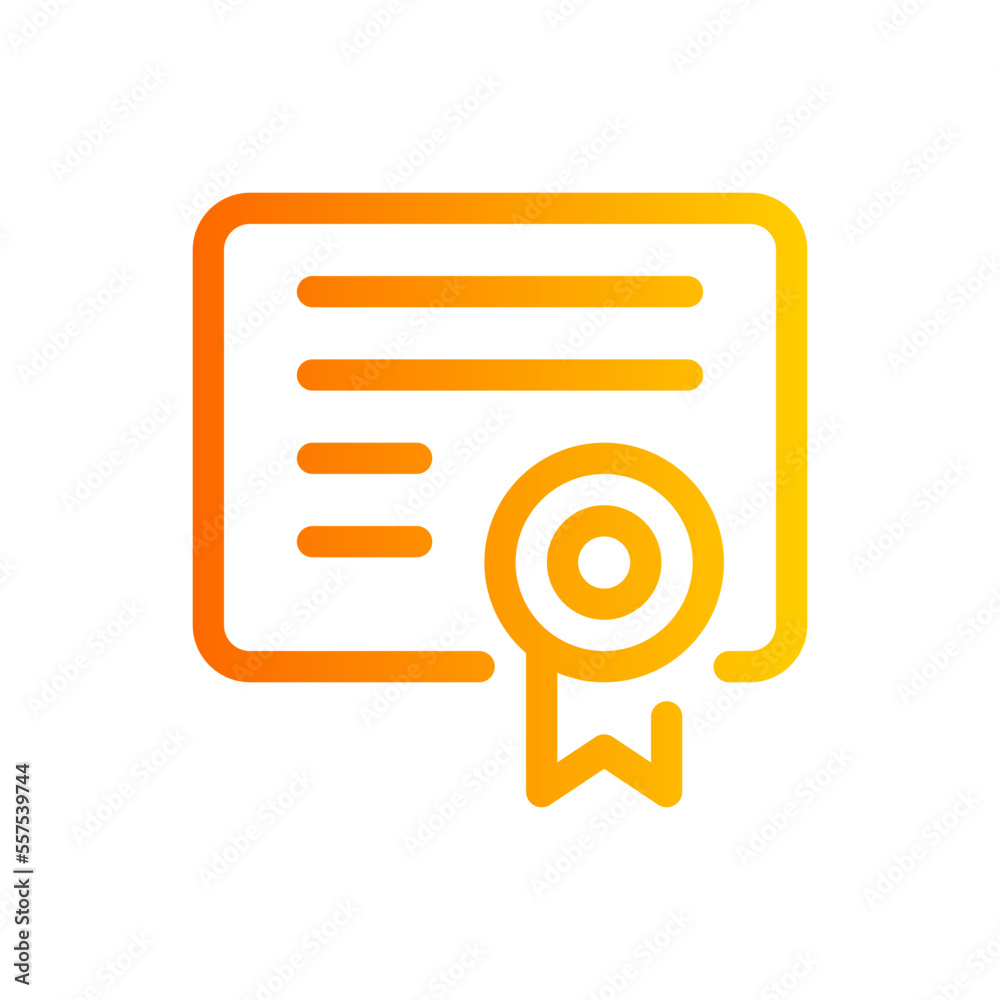 certification gradient icon certification gradient icon