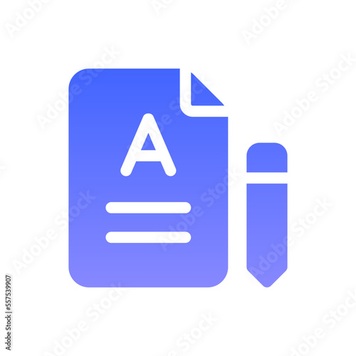 qualification flat gradient icon