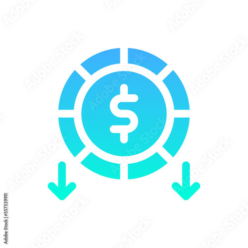 reduce flat gradient icon