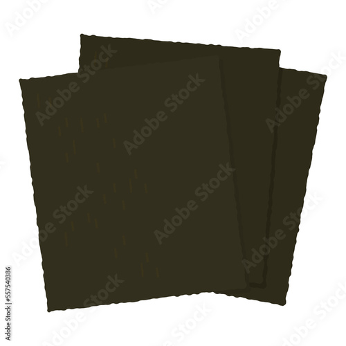 Vector illustration of roasted laver.