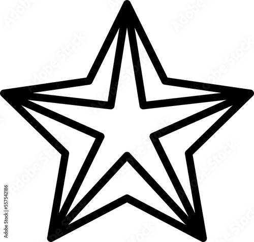 black star thin line icon. Flat star symbol sign simple for web design buttons  mobile apps  interface. Stroke png illustration