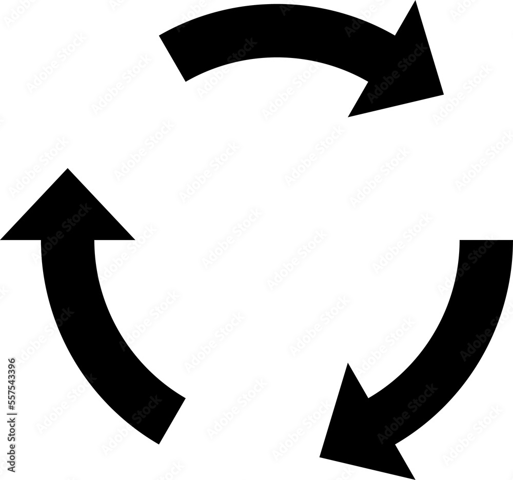 Recycle icon arrow symbol. Recycling cycle sign. Recycled logo, png illustration Recycle icon arrow symbol. Recycling cycle sign. Recycled logo, png illustration