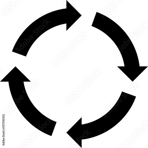 Recycle icon arrow symbol. Recycling cycle sign. Recycled logo, png illustration