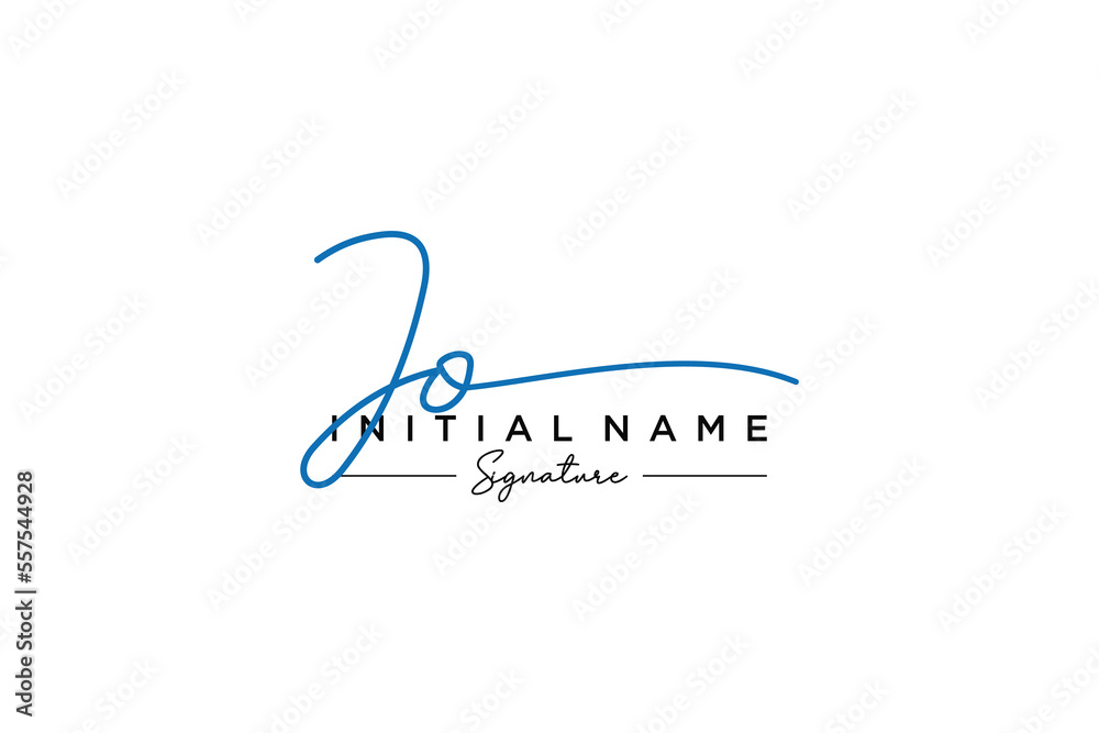 Initial JO signature logo template vector. Hand drawn Calligraphy lettering Vector illustration. Initial JO signature logo template vector. Hand drawn Calligraphy lettering Vector illustration.