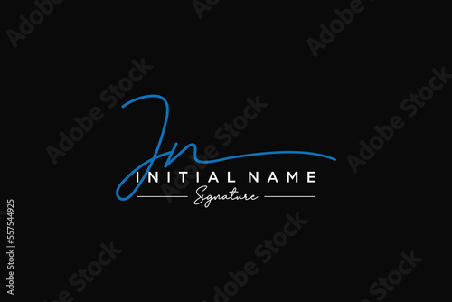 Initial JN signature logo template vector. Hand drawn Calligraphy lettering Vector illustration.