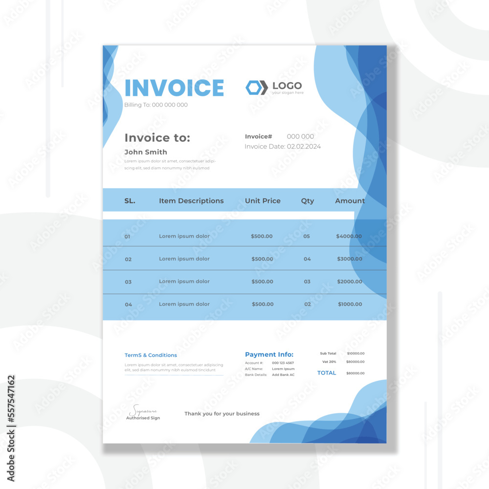 Invoice Layout design vector Invoice Layout design vector