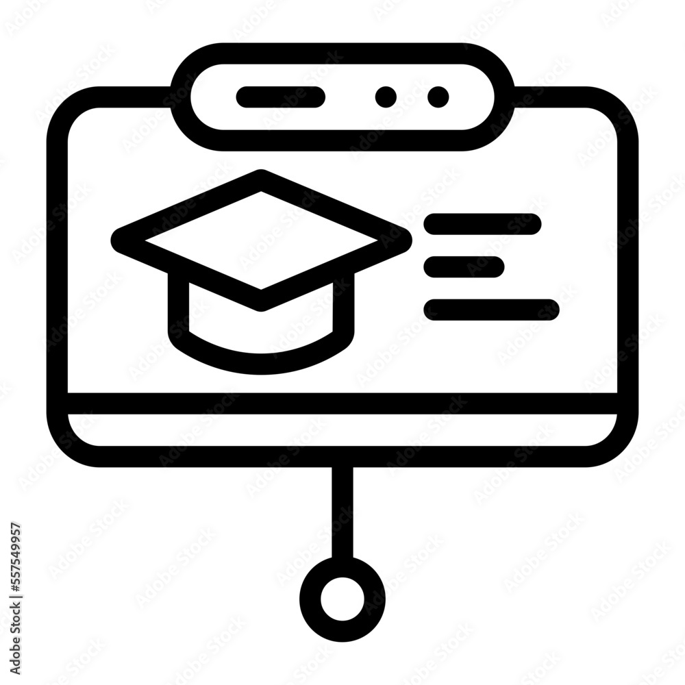 presentation line icon presentation line icon