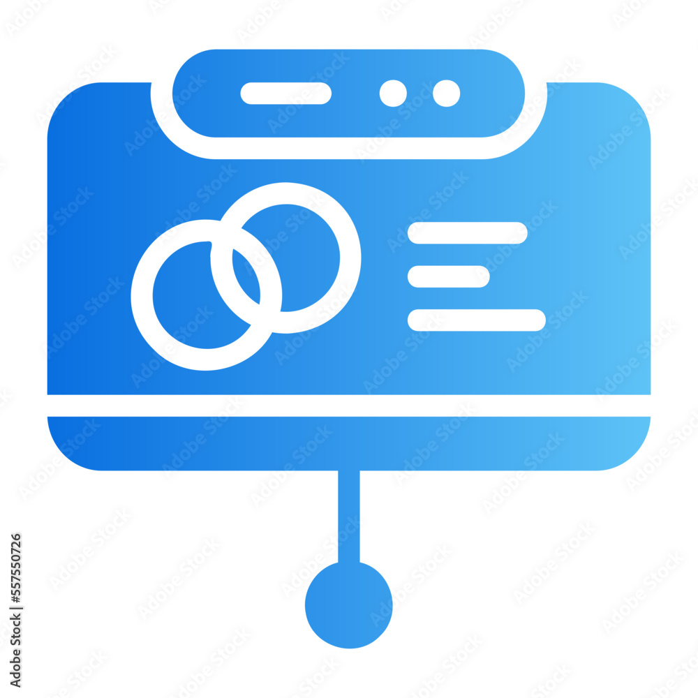 presentation gradient icon presentation gradient icon