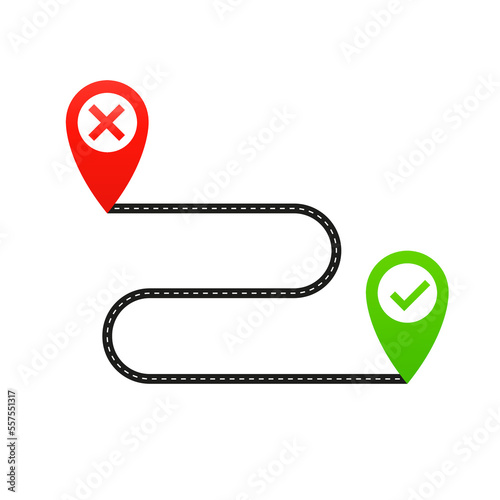 We have moved, address navigation, apartment design, office relocation has changed, Relocation. Changed address on white isolated background. Vector illustration