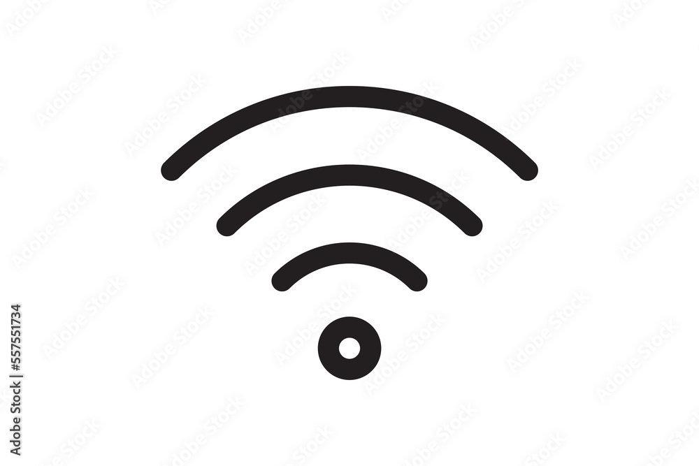 Wi Fi symbol signal connection. Vector wireless internet technology sign. Wifi network communication icon. Wi Fi symbol signal connection. Vector wireless internet technology sign. Wifi network communication icon.