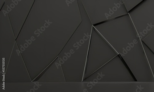 Tech background with geometric shapes textures 3D patterns. 