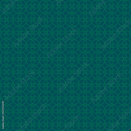 Seamless vector pattern. Line floral pattern seamless background flowers motif. Textile swatch Modern lux Fabric design. Vector illustration. Abstract geometric texture Light Dark Green Emerald 10 eps