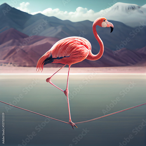 Flamingo Fever: A Highwire Illustration