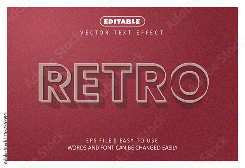 Retro text effect - Editable text effect