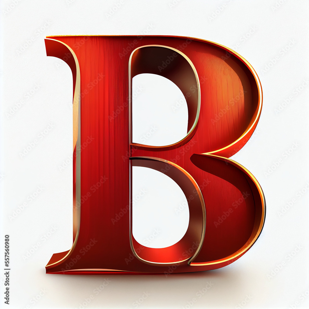 A abstract illustration of a Letter B on a white background A abstract illustration of a Letter B on a white background