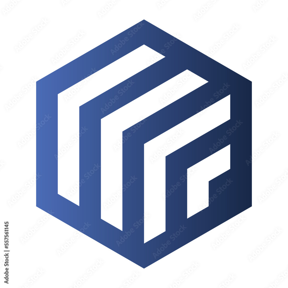 Blue Geometric Gradient Logo Blue Geometric Gradient Logo