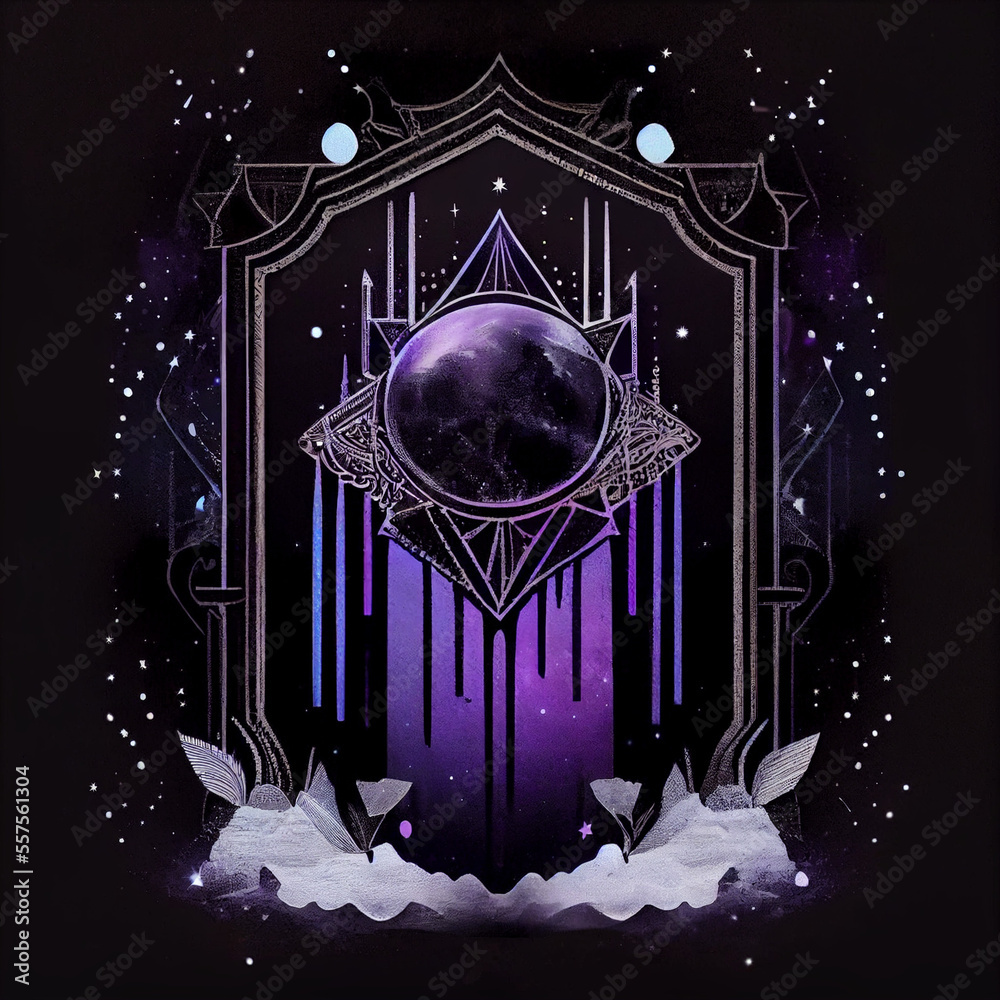 Fototapeta premium A illustration mystical tarot card