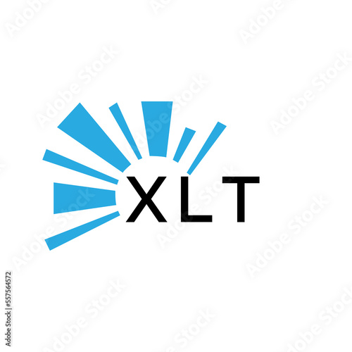 XLT letter logo. XLT blue image on white background and black letter. XLT technology  Monogram logo design for entrepreneur and business. XLT best icon.
 photo