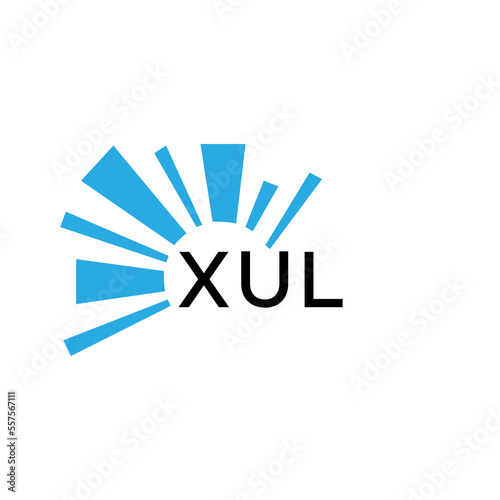 XUL letter logo. XUL blue image on white background and black letter. XUL technology  Monogram logo design for entrepreneur and business. XUL best icon.
 photo