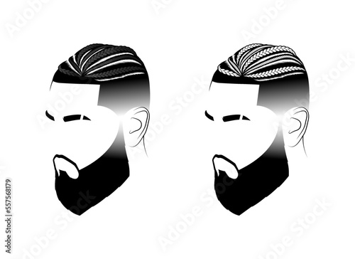 Men Braids Hairstyle Illustration - Braids Hair
Men Hair Vector - Braids Vector