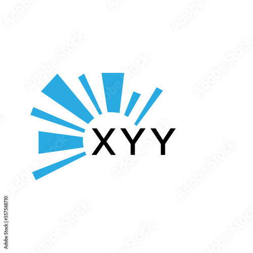 XYY letter logo. XYY blue image on white background and black letter. XYY technology  Monogram logo design for entrepreneur and business. XYY best icon.
 photo