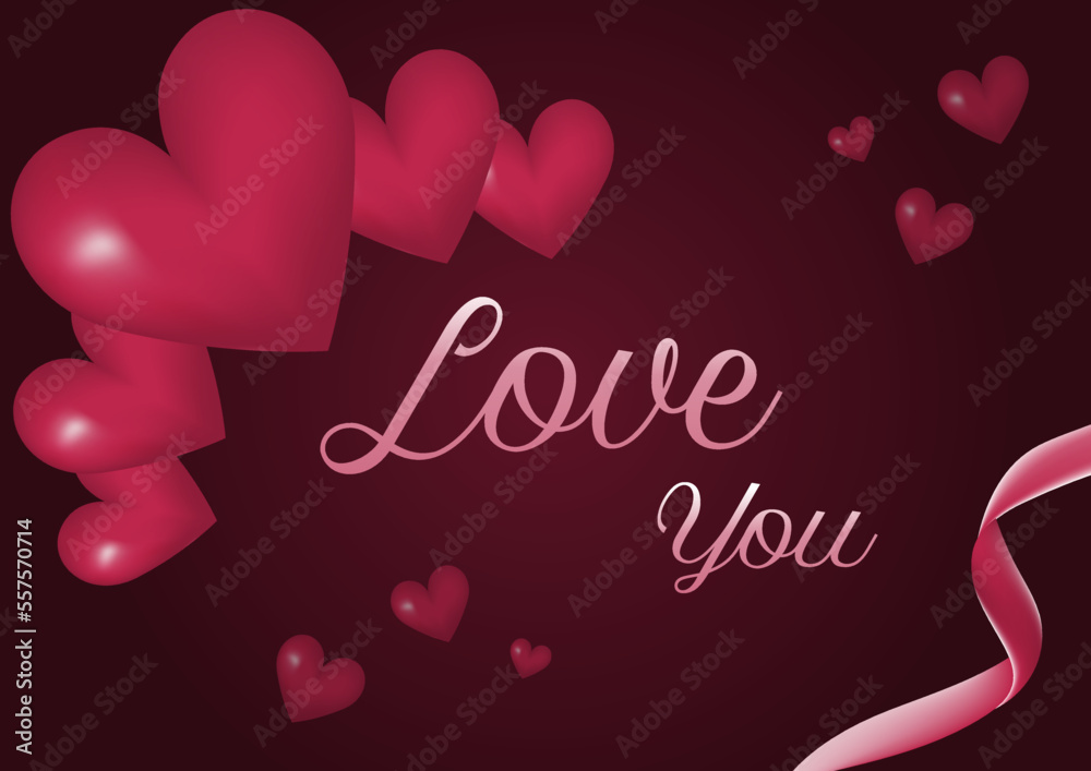 Greeting card for Valentine's Day. I love you. Great for postcards, social networks, website, prints.