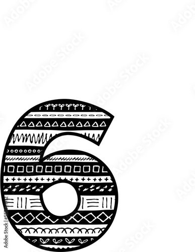 Maori Mandala Pattern in Alphabets & Numbers photo