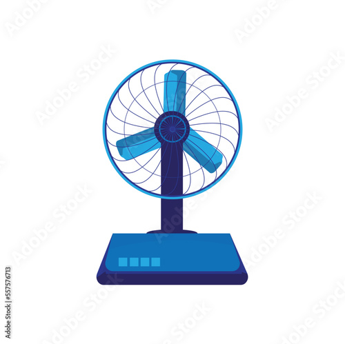 Electric desk fan vector art illustration