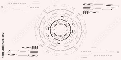 Abstract technology background. Hi tech digital and communication concept. Vector background design with circuit line. Vector illustration.