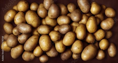 AI Digital Illustration Potatoes Pattern Background