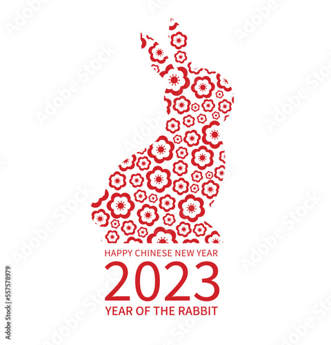The Chinese new year 2023 - the year of the rabbit. Happy Chinese New Year 2023. Lunar new year. 