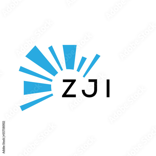 ZJI letter logo. ZJI blue image on white background and black letter. ZJI technology  Monogram logo design for entrepreneur and business. ZJI best icon.
 photo