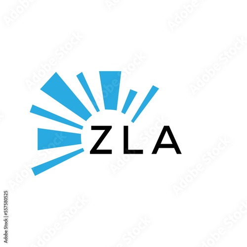 ZLA letter logo. ZLA blue image on white background and black letter. ZLA technology  Monogram logo design for entrepreneur and business. ZLA best icon.

