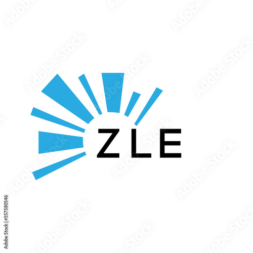 ZLE letter logo. ZLE blue image on white background and black letter. ZLE technology  Monogram logo design for entrepreneur and business. ZLE best icon.
