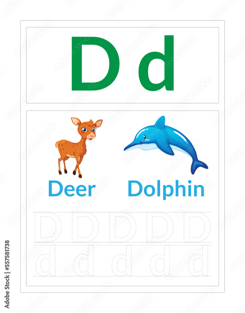 ABC Alphabet Letter Tracing D