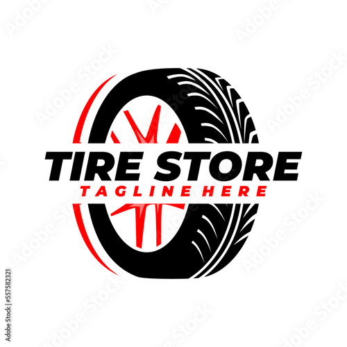 Tire Logo Design. Automotive, Car Showroom, Car Dealer Logo Design Vector