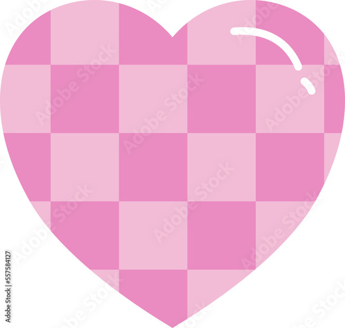 aesthetics cute checkers checkerboard heart shape decoration