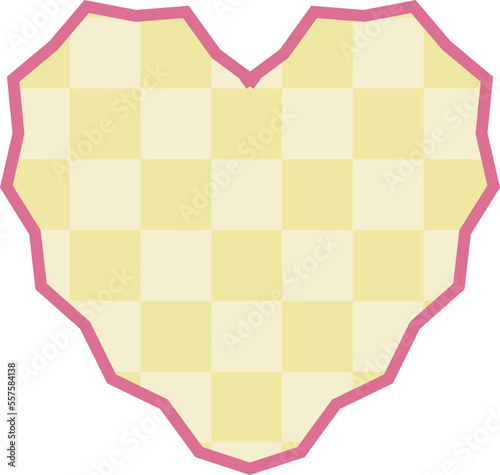 aesthetics cute checkers checkerboard heart shape decoration