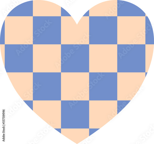 aesthetics cute checkers checkerboard heart shape decoration