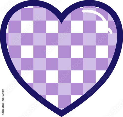 aesthetics cute checkers checkerboard heart shape decoration