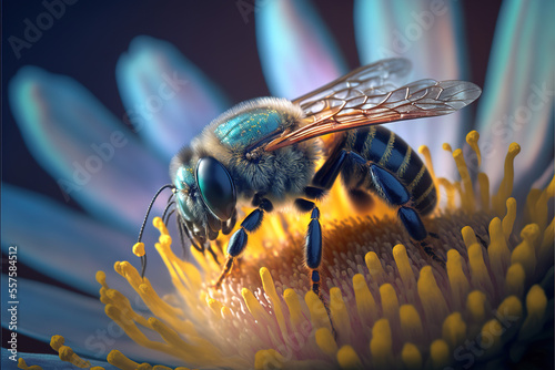 Bee on a flower - Generative AI