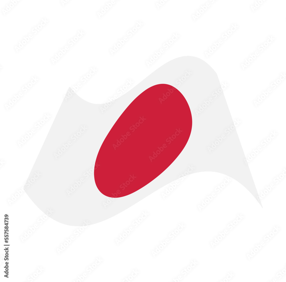 Japan flag on white background. Vector illustration. Japan flag on white background. Vector illustration.