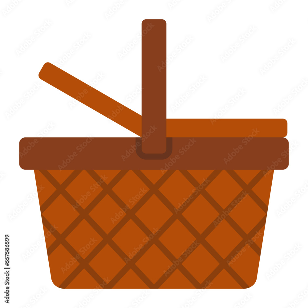 Picnic Basket Flat Icon Picnic Basket Flat Icon