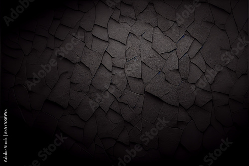 Black dark textured concrete stone wall background