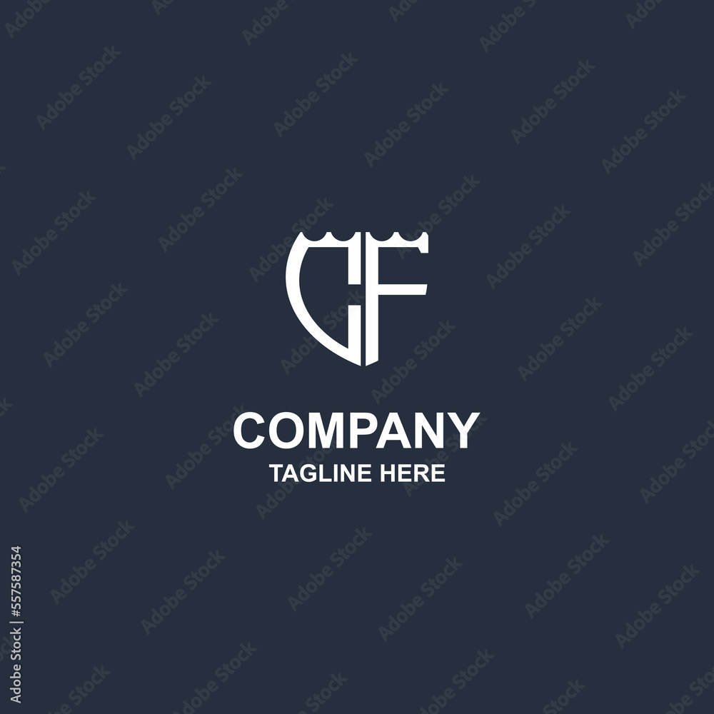 creative cf monogram logo design creative cf monogram logo design