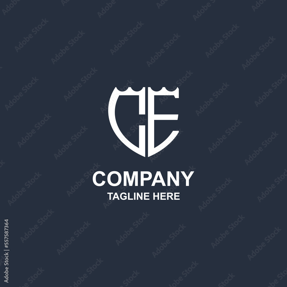 Obraz premium creative ce monogram logo design
